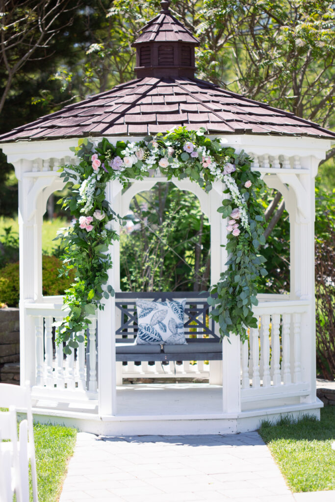 gazebo with garland 