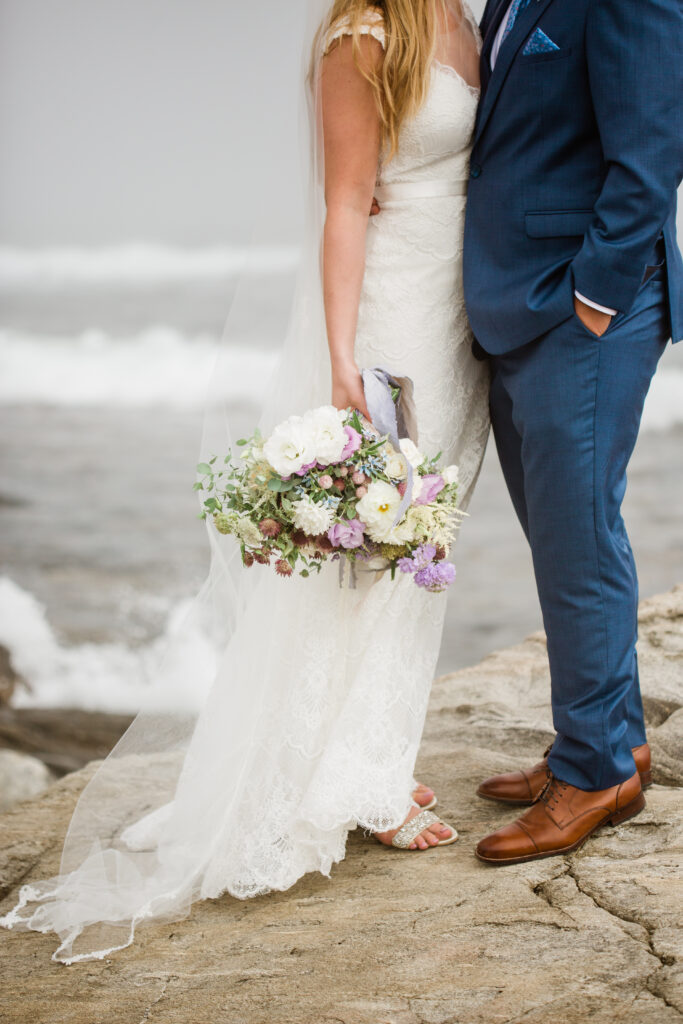 cropped picture of brides bouquet