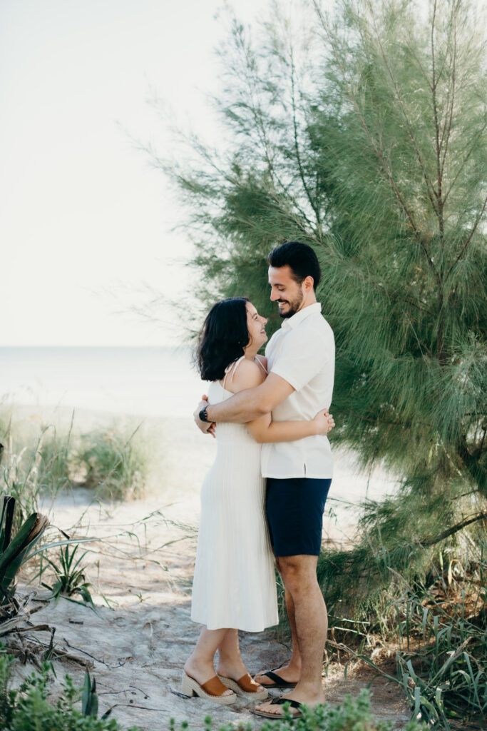 couple looking at each other 