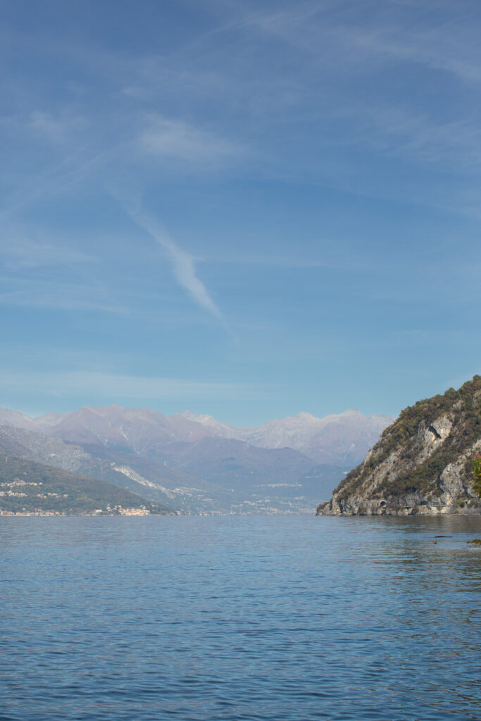 mountains in the distance of lake Como 