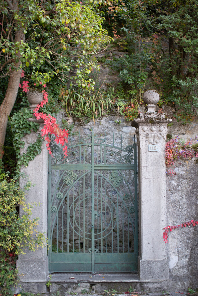 garden gate in lake Como 