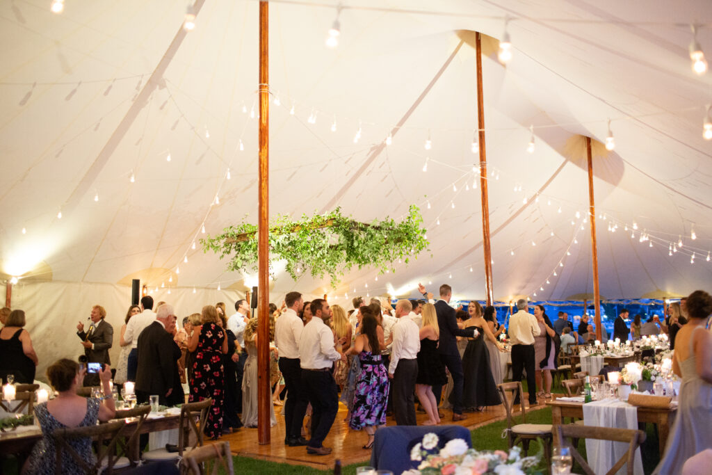 motion blur of dinner under the sperry tent 