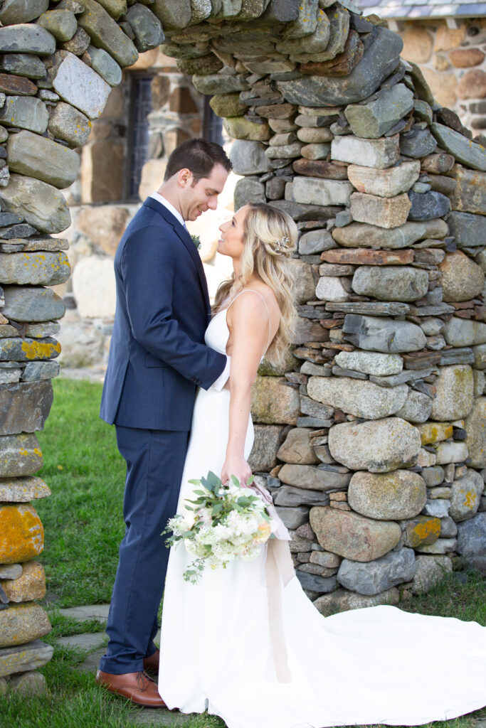 bride and groom together 