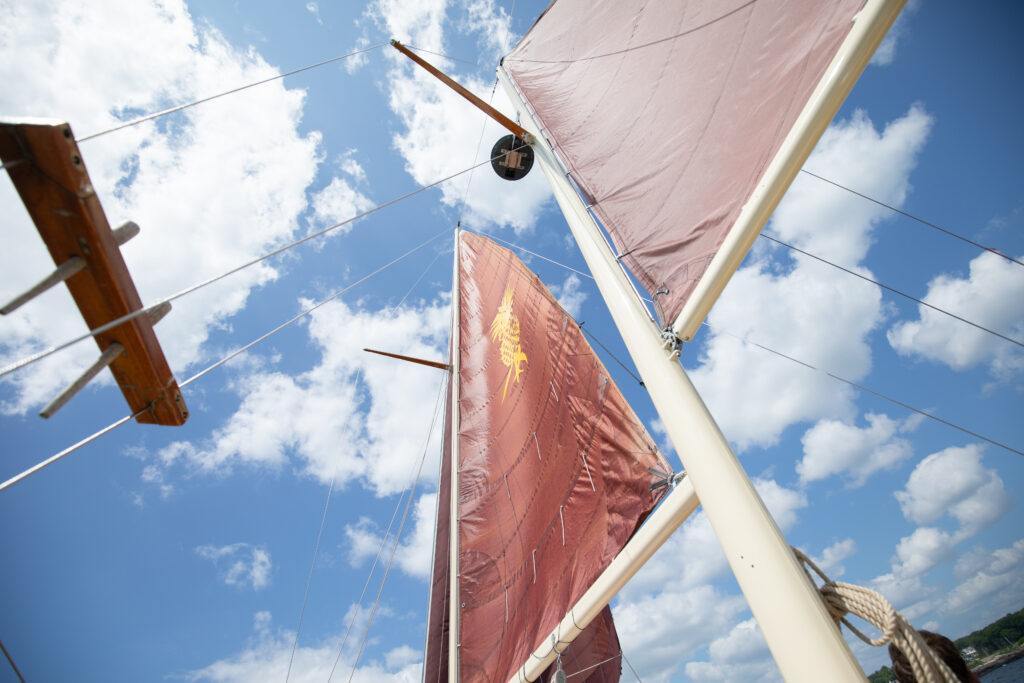 sails on sailboat