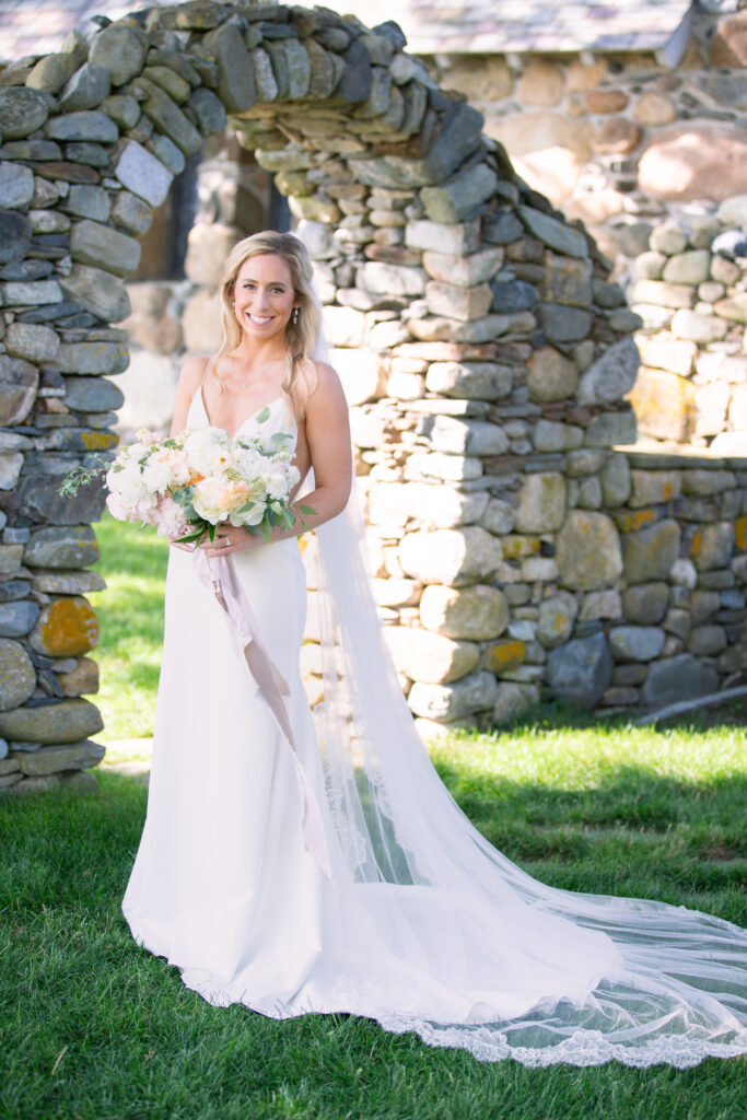 full length portrait of the bride 