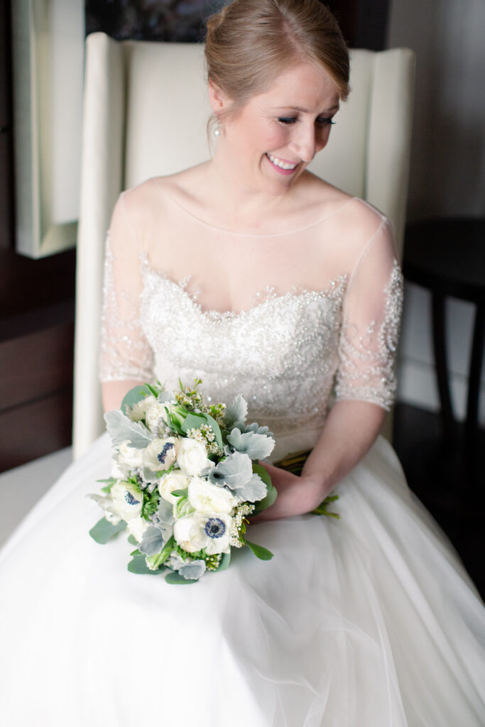 bride laughing 