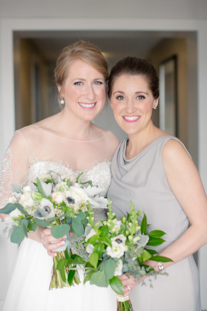 portrait of bride with her sister