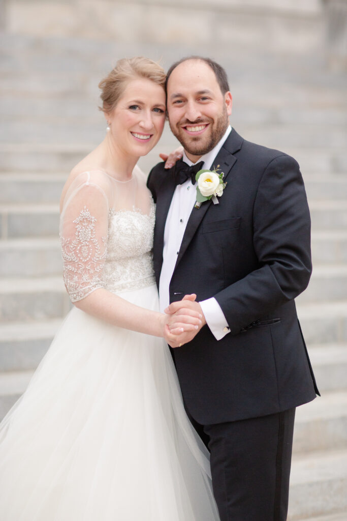 bride and groom formal portrait 