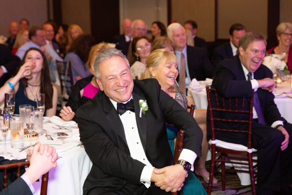 dad laughing during speeches 